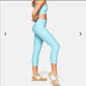 Outdoor Voices blue workout yoga leggings